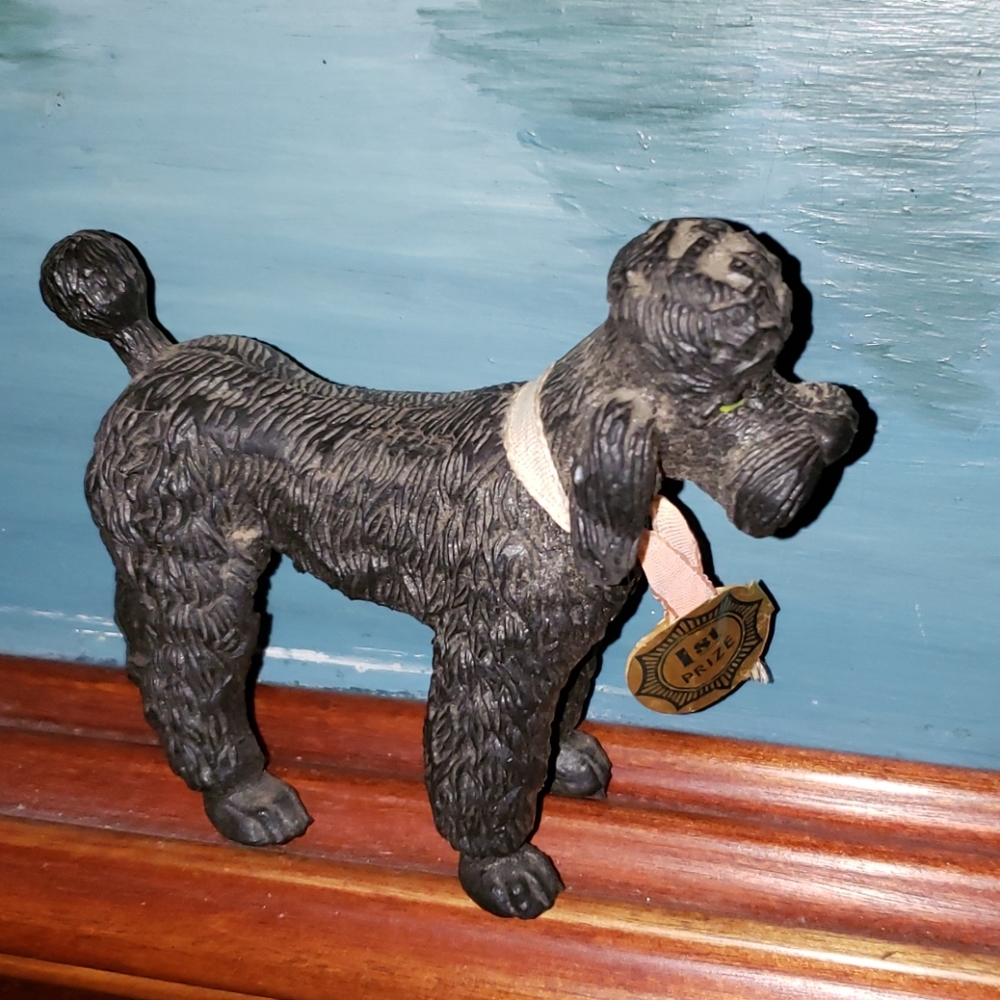 Imperial Toy Corp Black Rubber Poodle Dog